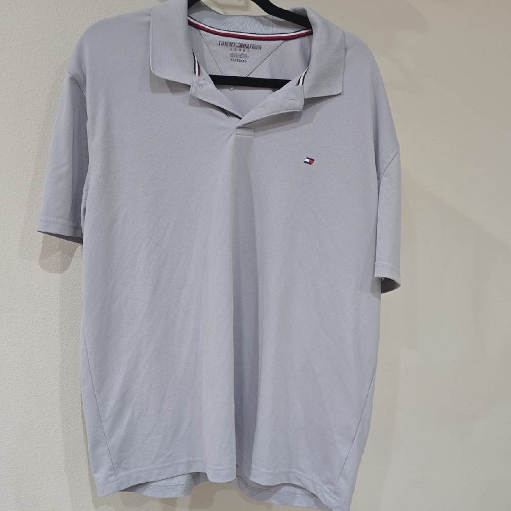 Tommy Hilfiger Men's Light Gray Polo Shirt